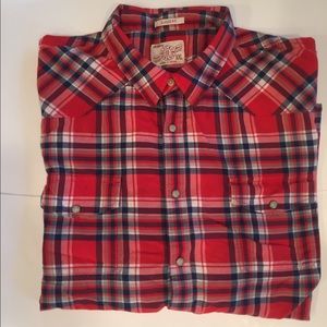 Lucky brand men’s pearl snap shirt sleeve shirt